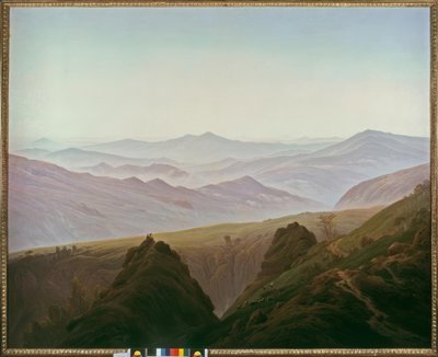 De ochtend in de bergen door Caspar David Friedrich
