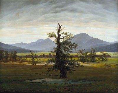 De eenzame boom door Caspar David Friedrich