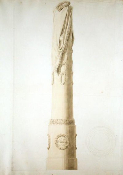 Ontwerp voor een Herdenkingszuil door Caspar David Friedrich