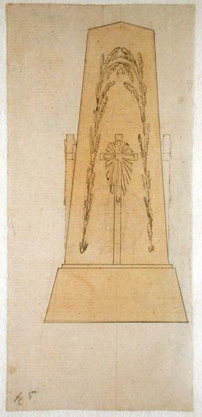 Ontwerp voor een Monument, 1812 door Caspar David Friedrich