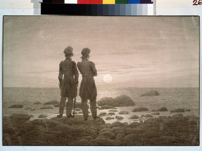 Twee mannen aan de kust door Caspar David Friedrich