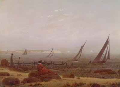 Vrouw aan zee door Caspar David Friedrich