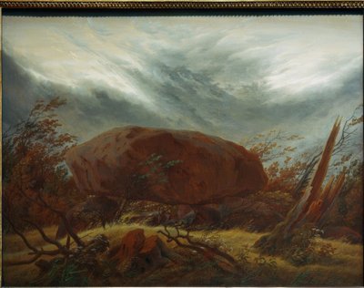 Hunebed in de herfst door Caspar David Friedrich