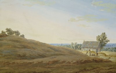 Hut met een bron op Rügen door Caspar David Friedrich