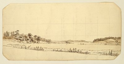 Aan het Meer, 1802-3 door Caspar David Friedrich