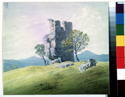 De ruïnes van het kasteel van Teplice in Tsjechië door Caspar David Friedrich