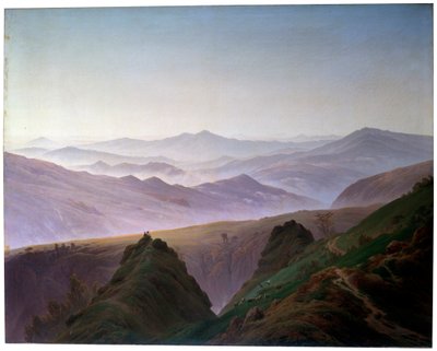 Ochtend in de bergen, voor 1823 door Caspar David Friedrich