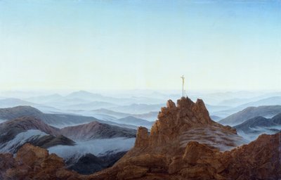 Ochtend in het Riesengebirge, door Caspar David Friedrich door Caspar David Friedrich