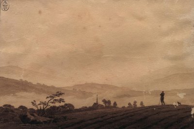 Mistige ochtend door Caspar David Friedrich