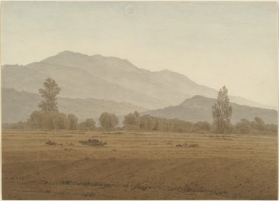 Nieuwe maan boven de Riesengebirge door Caspar David Friedrich