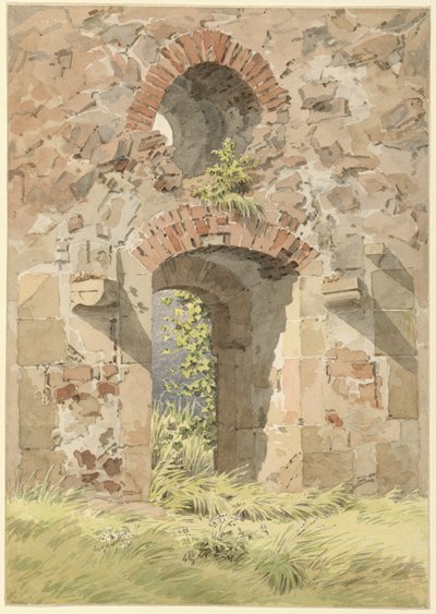 Ruïne van het klooster van het Heilige Kruis, Meissen door Caspar David Friedrich