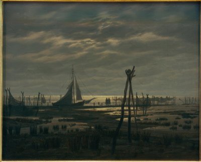 Moerassig strand door Caspar David Friedrich