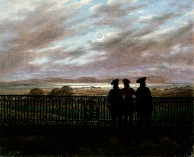 De Dichters V.A. Zhukovsky, S.I. Turgenev en A.I. Turgenev door Caspar David Friedrich