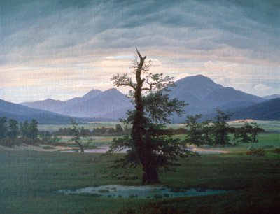 De Eenzame Boom, 1823 door Caspar David Friedrich
