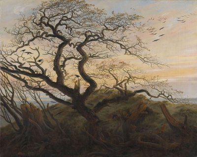 De boom van kraaien door Caspar David Friedrich