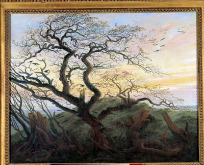 De boom met kraaien door Caspar David Friedrich
