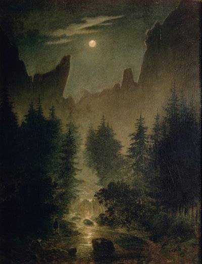 Uttewalder Grund door Caspar David Friedrich