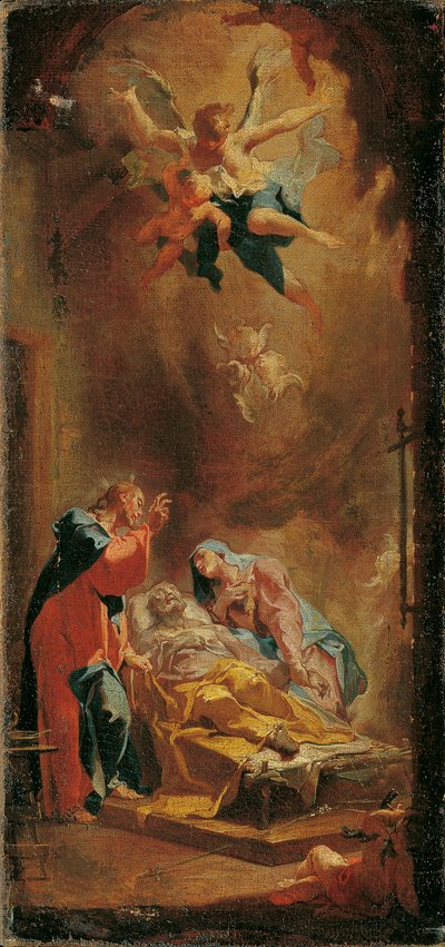 De dood van de heilige Jozef door Caspar Franz Sambach