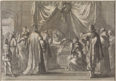 Sterfbed van Maria de Medici, 1642 door Caspar Luyken (attributed to)