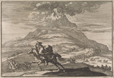 Uitbarsting van de vulkaan Vesuvius, 1631 door Caspar Luyken (attributed to)
