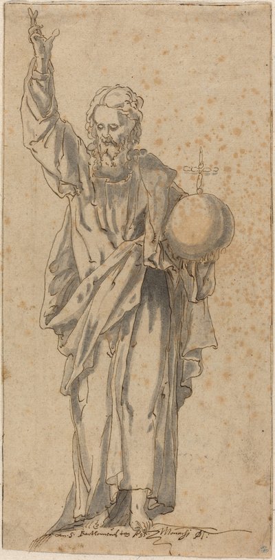 Christus als Salvator Mundi door Caspar Meneller