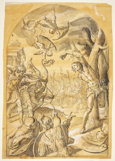 Het martelaarschap van de heilige Sebastiaan door Caspar Menneler