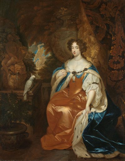 Portret van Mary Stuart, Vrouw van Prins Willem III door Caspar Netscher