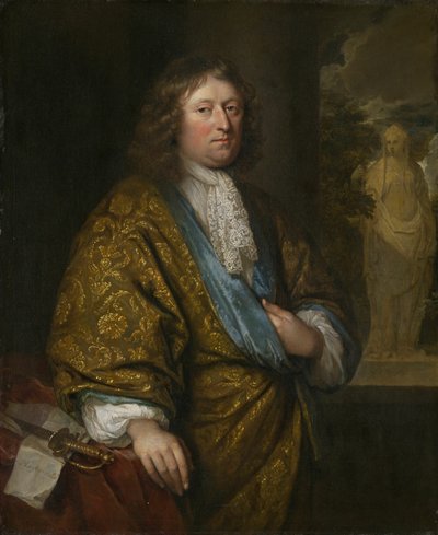 Portret van een Heer door Caspar Netscher
