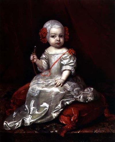 Portret van een Jong Meisje door Caspar Netscher