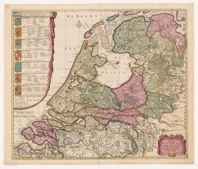 Kaart van de Republiek der Zeven Verenigde Nederlanden Land caerte van 