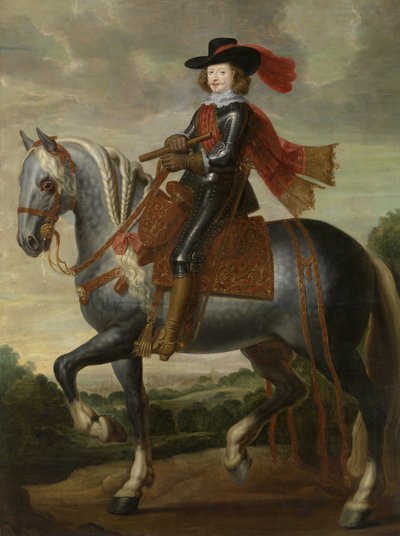 Ruiterportret van Kardinaal-Infant Ferdinand van Oostenrijk door Caspar de Crayer