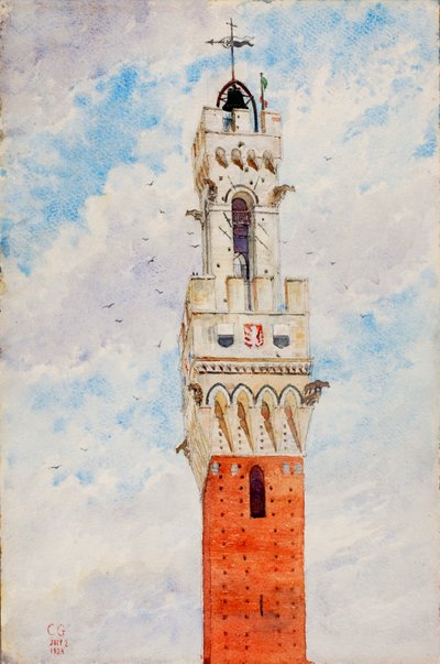 Klokkentoren, Italië, 1933 door Cass Gilbert