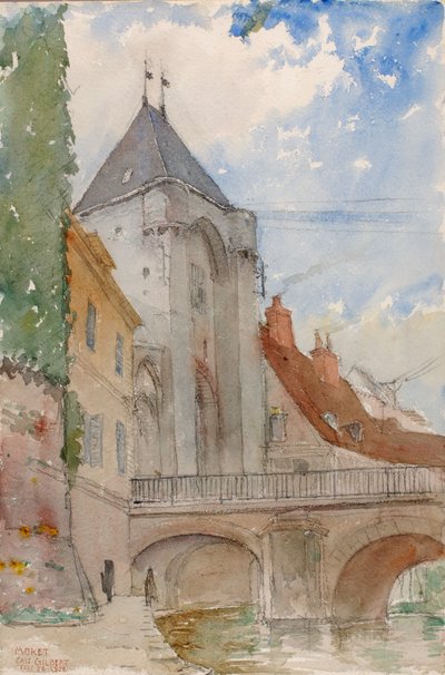 Brug bij Moret, Frankrijk, 1928 door Cass Gilbert
