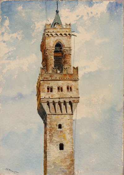 Toren van Palazzo Vecchio, Florence, Italië, 1880 door Cass Gilbert