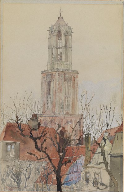 Toren van de kathedraal van Utrecht, Nederland door Cass Gilbert