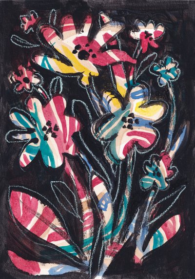 Kleurrijke gestreepte bloemen door Catalina Somolinos