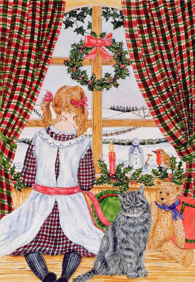 Kerstmorgen bij het raam door Catherine Bradbury