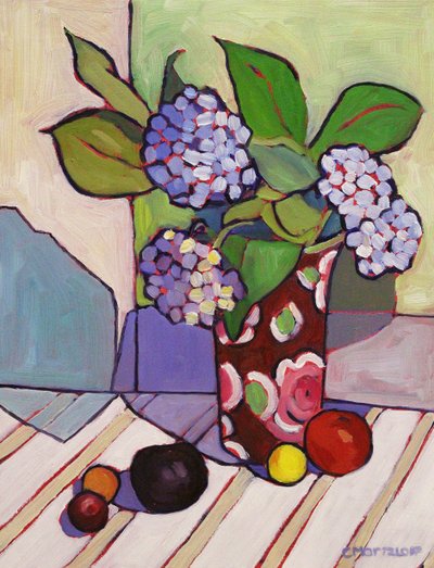 Blauwe hortensia