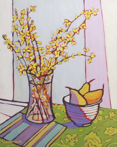 Forsythia verzamelen, 2023 door Catherine J Martzloff