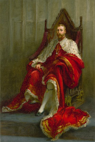 Koning George V, in het jaar van zijn kroning door Catherine Ouless