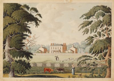 Belle Vue, het landgoed van Robert Reynolds, Esquire vanuit het oosten door Catherine Reynolds