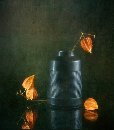Herfstlantaarns en vaas door Catherine Wang