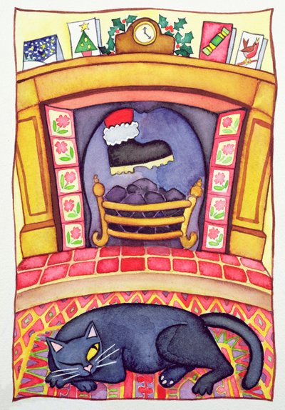 Santa Komt Door de Schoorsteen door Cathy Baxter