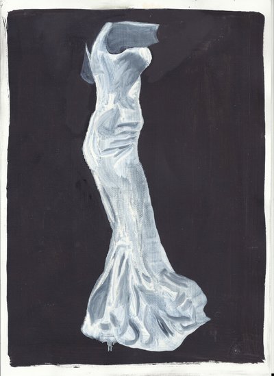Elsie, 2012 (olieverf  acryl op papier) door Cathy Lomax