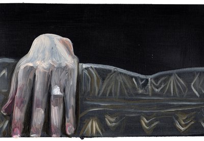 Filmdagboek #48 (18.05.13 Hij kon niet zien wie het was), 2015 (olieverf op papier) door Cathy Lomax
