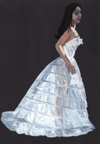 Susannah, 2011 (olieverf op papier) door Cathy Lomax