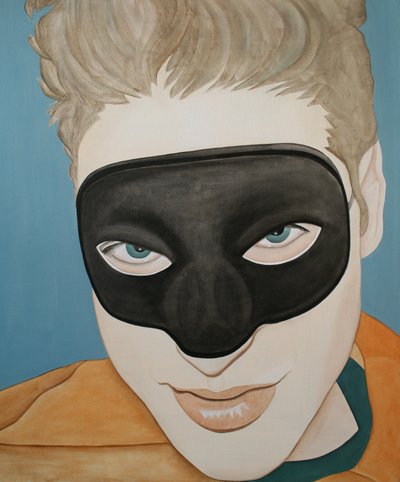 De groene flits, 2003 (olieverf op linnen) door Cathy Lomax