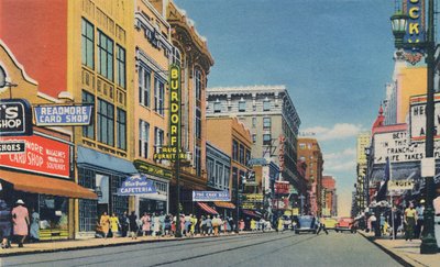 Fourth Ave., Kijkend naar het noorden, 1942 door Caufield and Shook