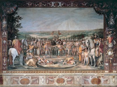 Gevecht van de Horatii en de Curiatii door Cavalier dArpino