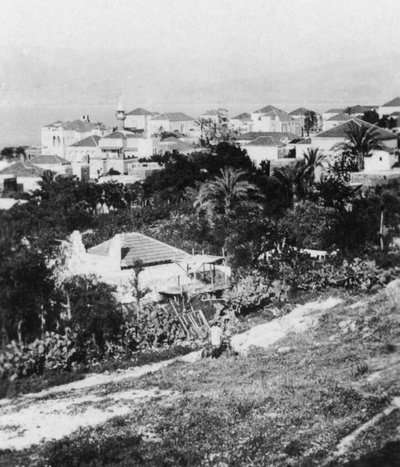 Beiroet vanaf het American College, Libanon, ca. 1927-1931 door Cavanders Ltd